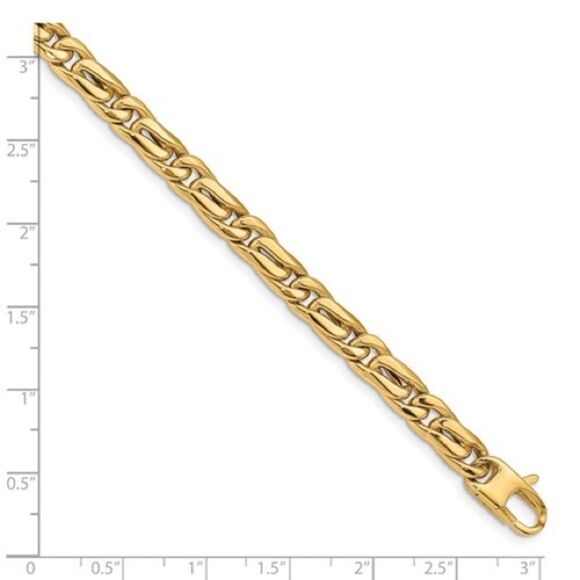 Leslie's 14k Men's Polished Link Bracelet - Picture 12 of 12